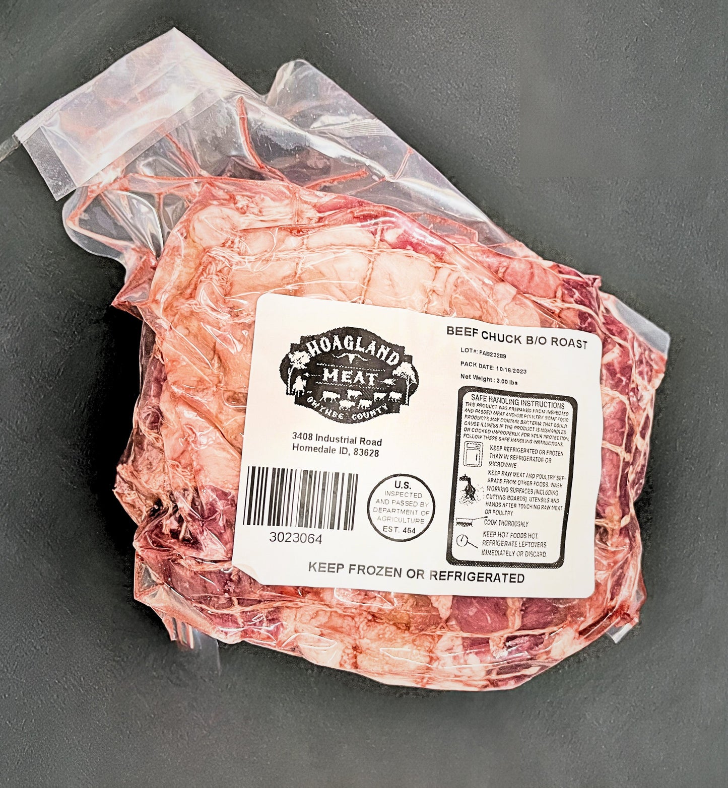 Chuck Roast - Boneless - 3 lbs. - Online Price/Item