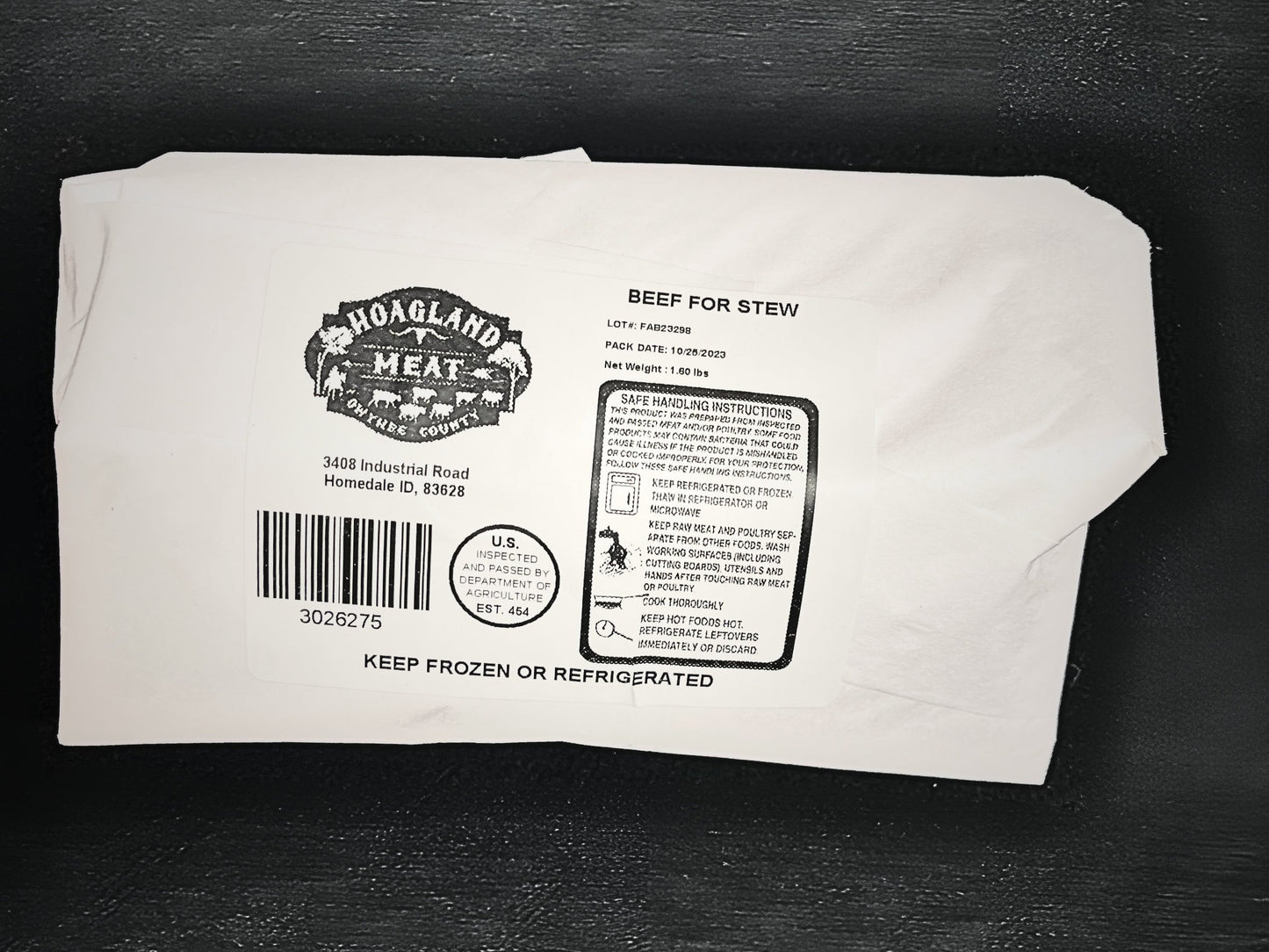 Stew Meat (2 lbs) - Online Price/Item